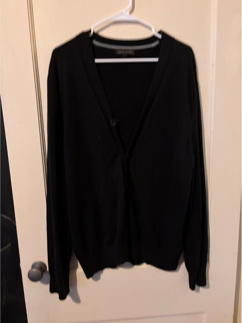Banana Republic Black V-Neck Button Cardigan Sweater Large